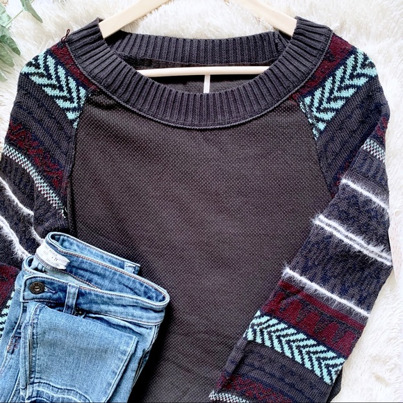 Free People Black Fairground Thermal •NWT• - Picture 2 of 8